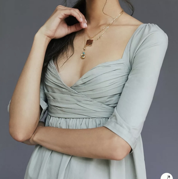 Anthropologie Forever That Girl Ruched Babydoll Mini Dress (XL) - Picture 3 of 9